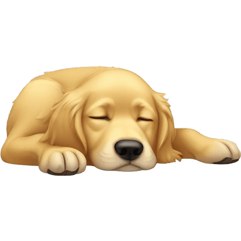 Asleep gold retriever  emoji