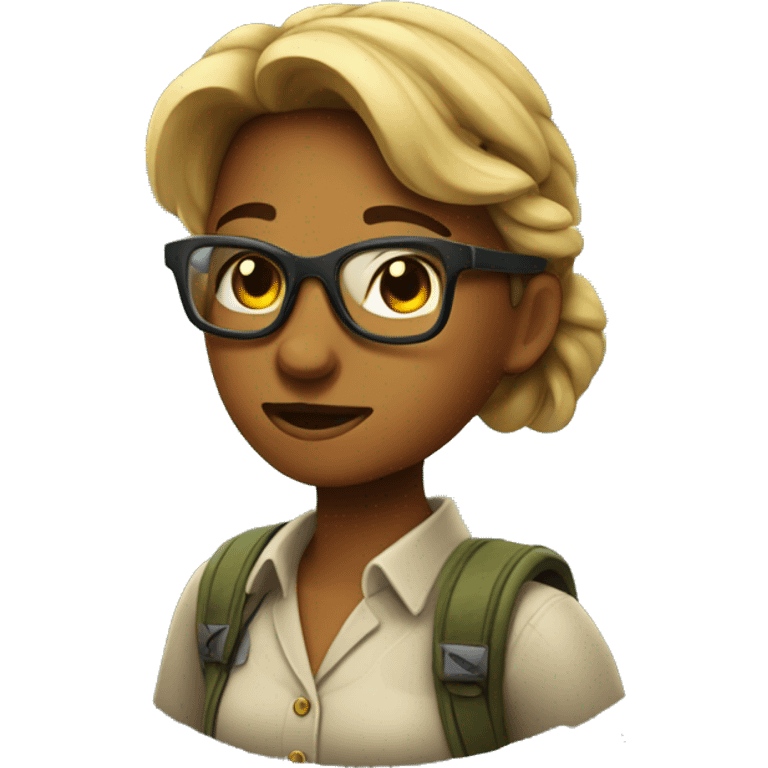 nature loving wanderer female nerd emoji