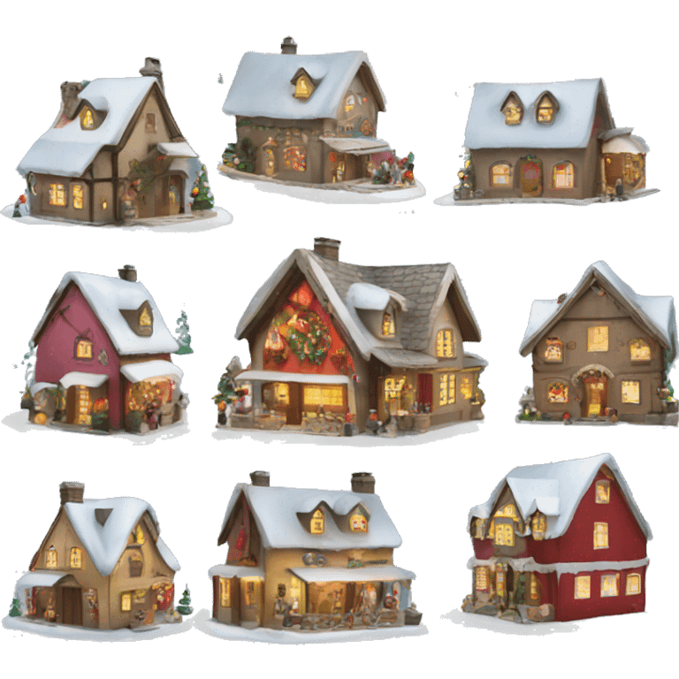 christmas village emoji