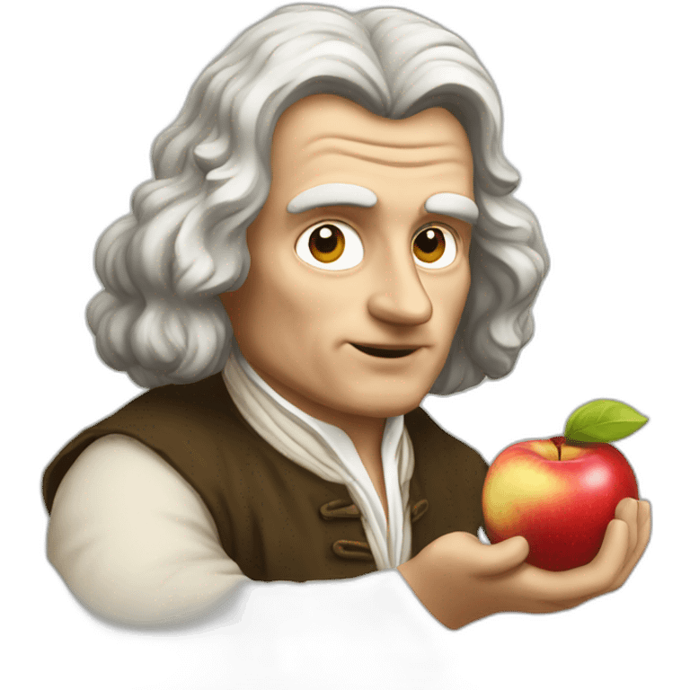 isaac newton eating an apple emoji