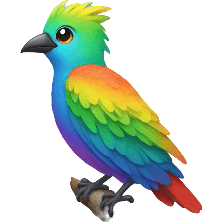 Rainbow bird emoji