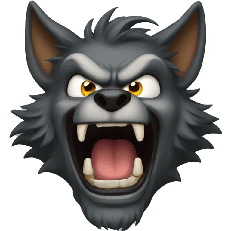 Werewolf going crazy emoji