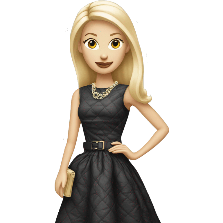 blonde lady Dior dress  emoji