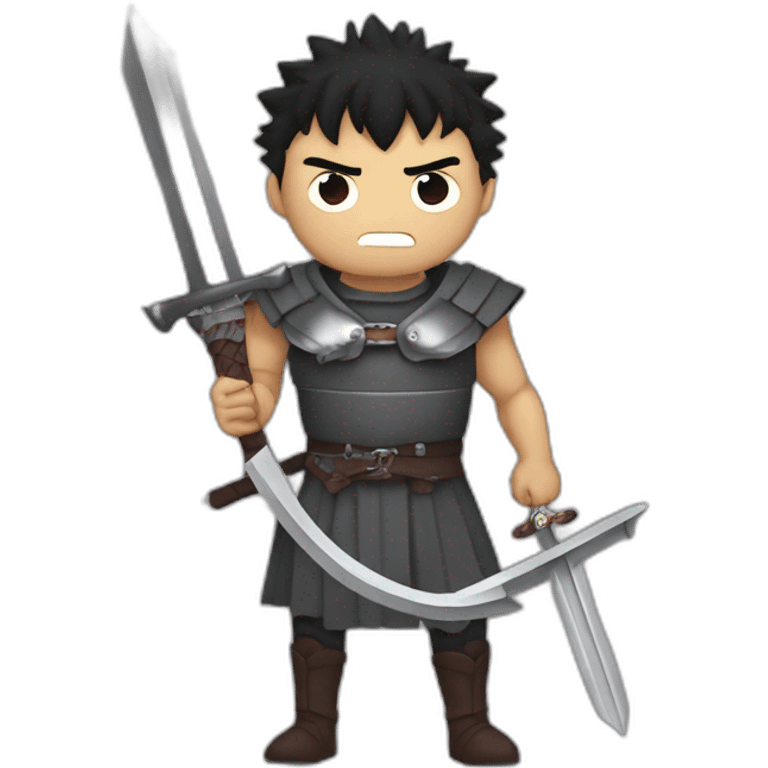 angry berserk guts carrying huge sword without guard emoji