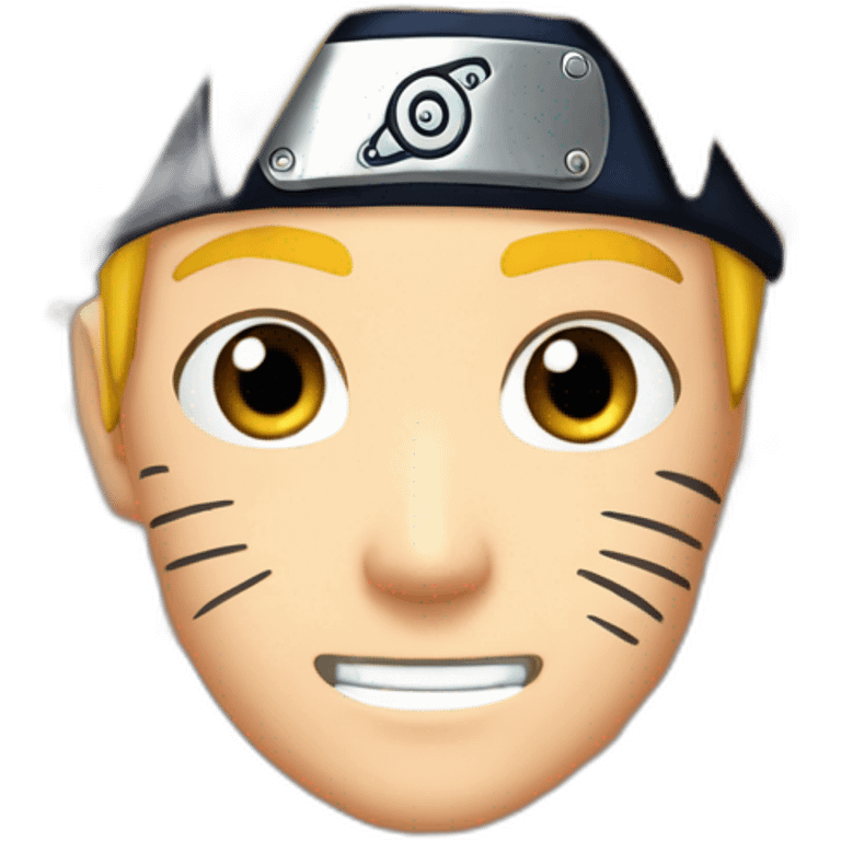 Naruto uzumaki avec des cœurs à la place des yeux emoji