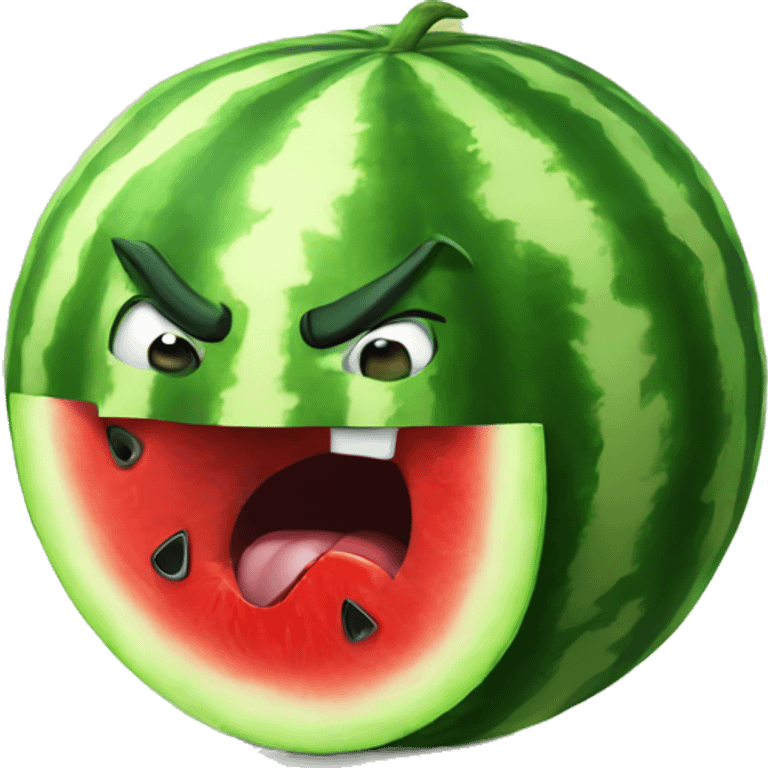 angry watermelon emoji