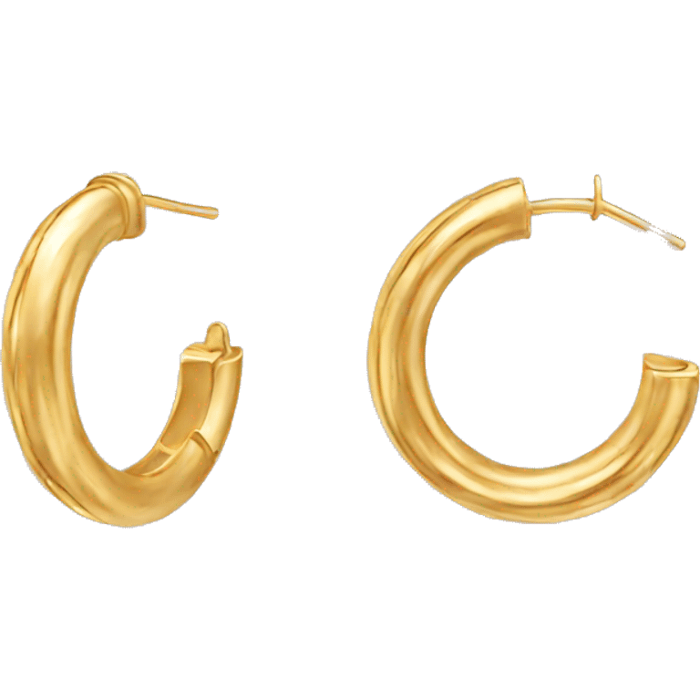 Gold hoop earrings emoji