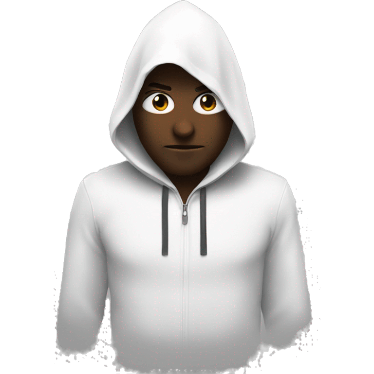 An assassin emoji with a white hood emoji