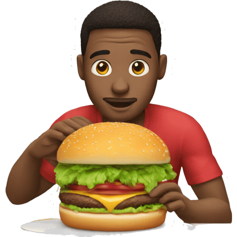 Jordan qui mange un burger  emoji