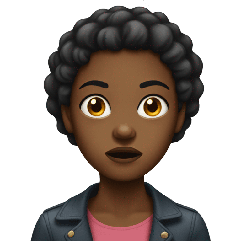 Black girl mad emoji