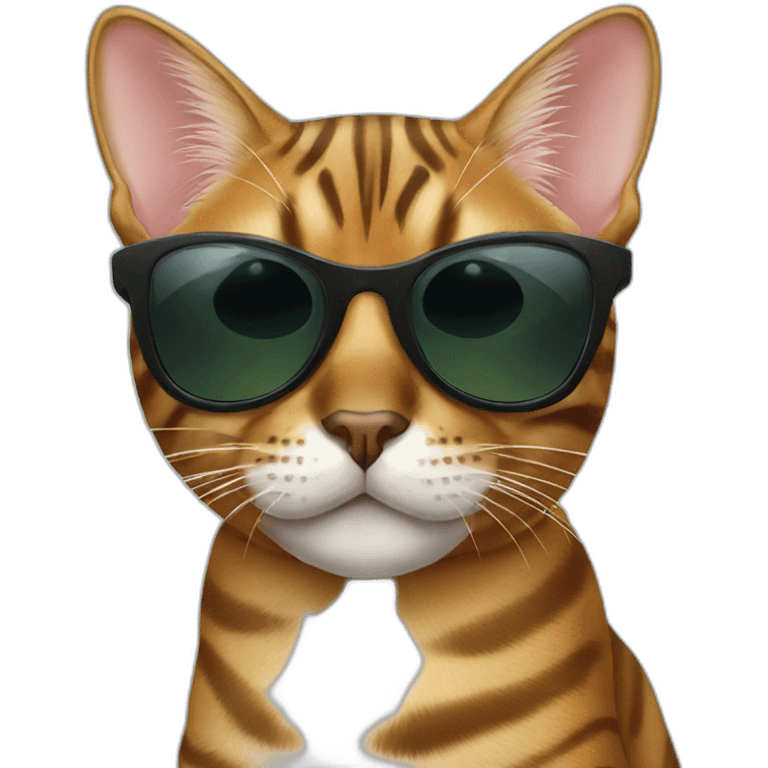 Bengal cat with sunglasses  emoji