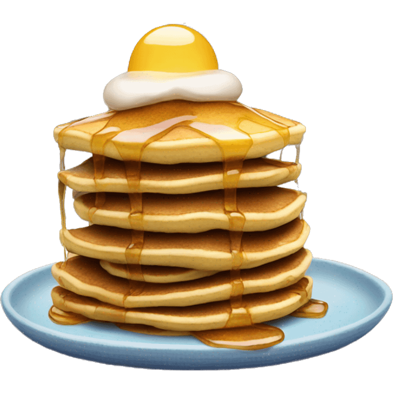 Pancakes and Christmas lights emoji