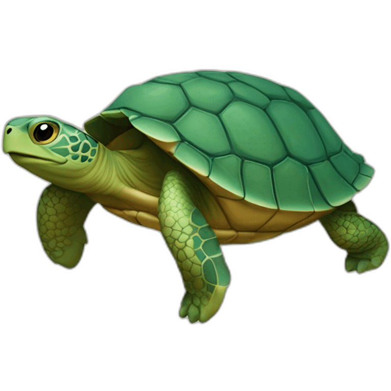 Tortue qui resemble  a un garcon emoji