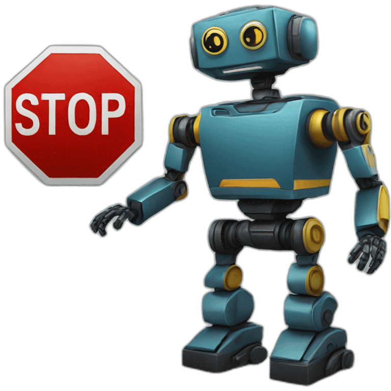 stop sign robot emoji