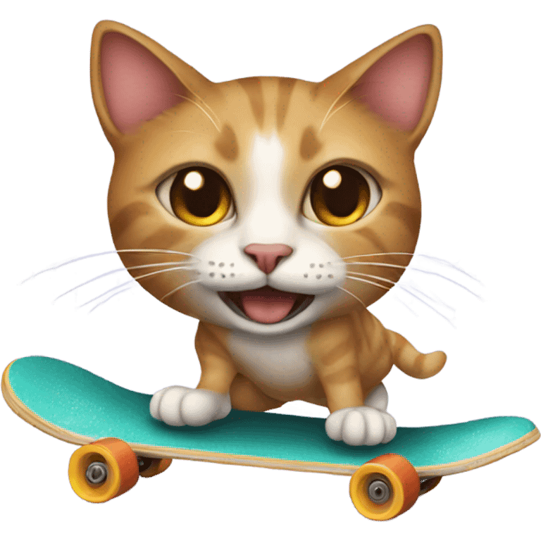 Cat on a skateboard  emoji