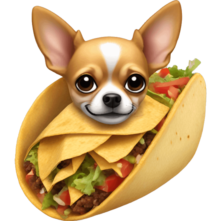 chihuahua in a taco emoji