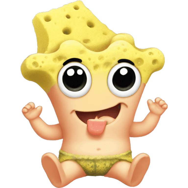 cute baby sponge bob emoji