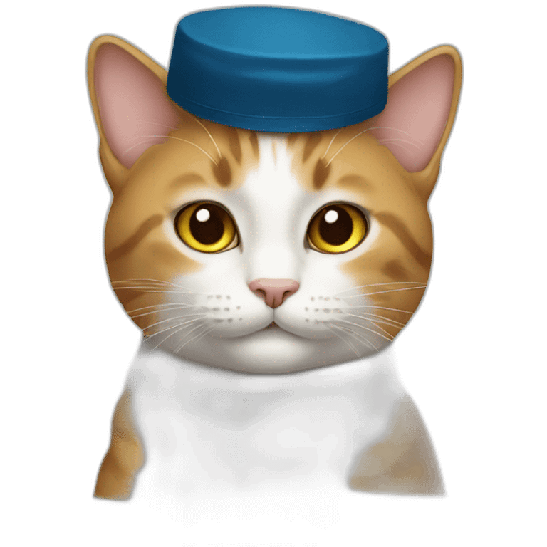 Cat wearing a kippah emoji