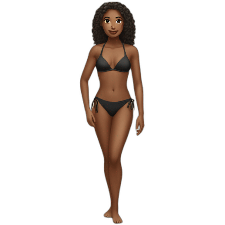 black-woman-bikini-beach emoji