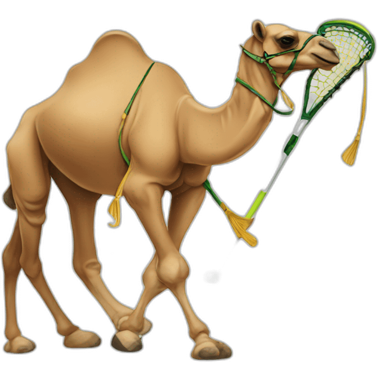 Camel playing lacrosse emoji