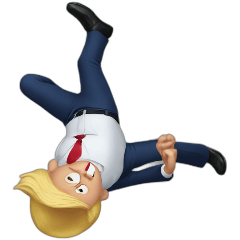 donald trump doing a backflip emoji