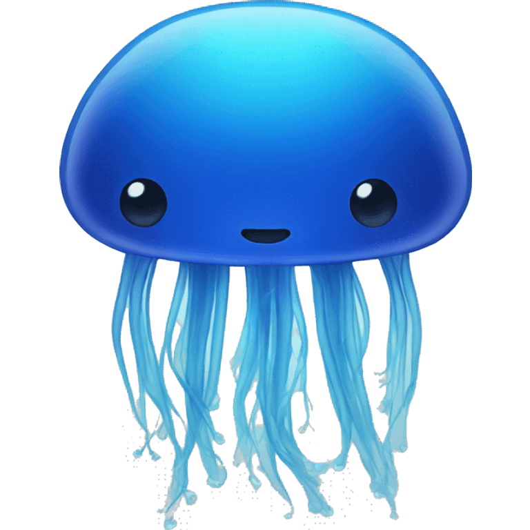 Jellyfish blue emoji