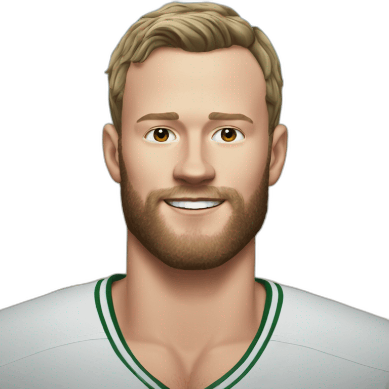 Jonathan Toews as beach bum with beard emoji