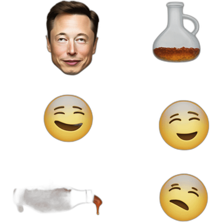 elon musk doing drugs, for educational purposes only, inclusiveness and positive, LGTBQ+ emoji