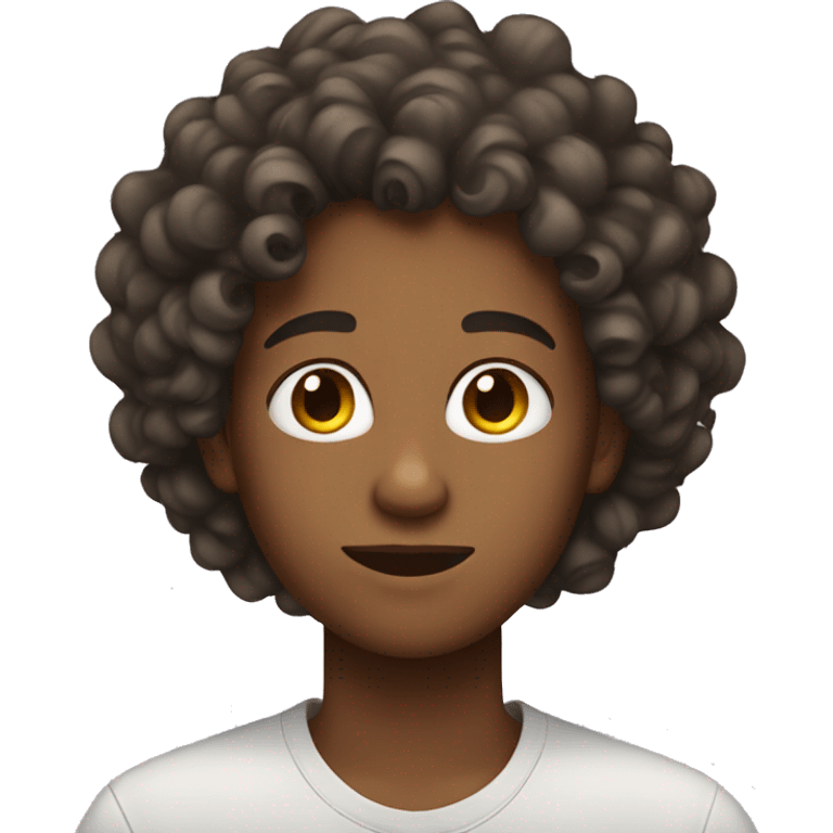 teen with curly hair emoji