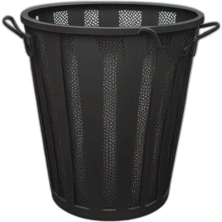 black mesh metal dustbin emoji