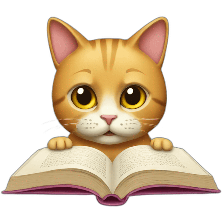 Reading cat emoji