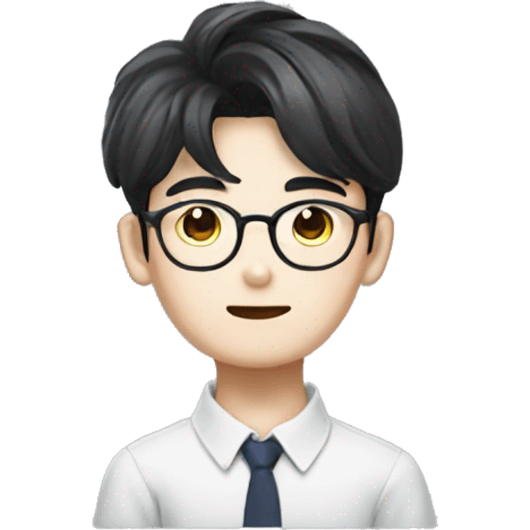 Cha eun woo with glasses emoji