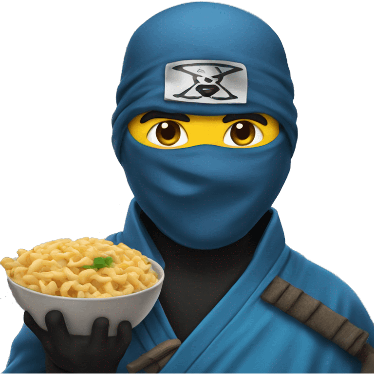 Un ninja comiendo  emoji