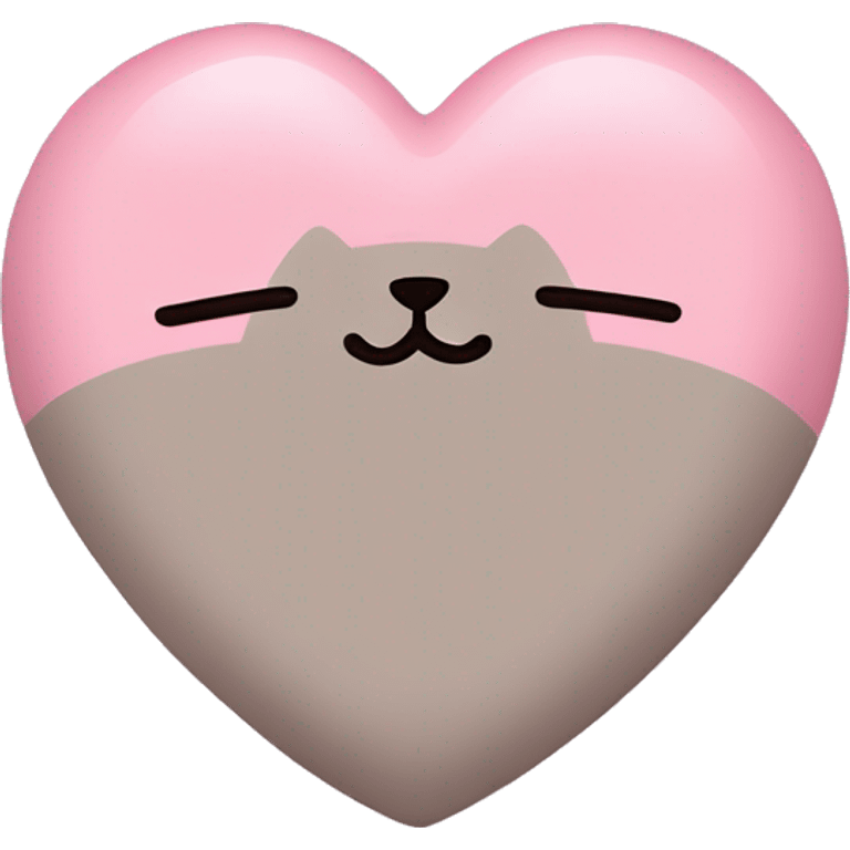 pusheen light pink heart emoji