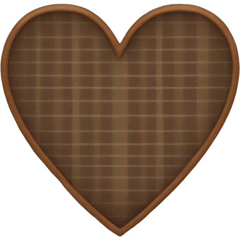 Brown plaid heart emoji