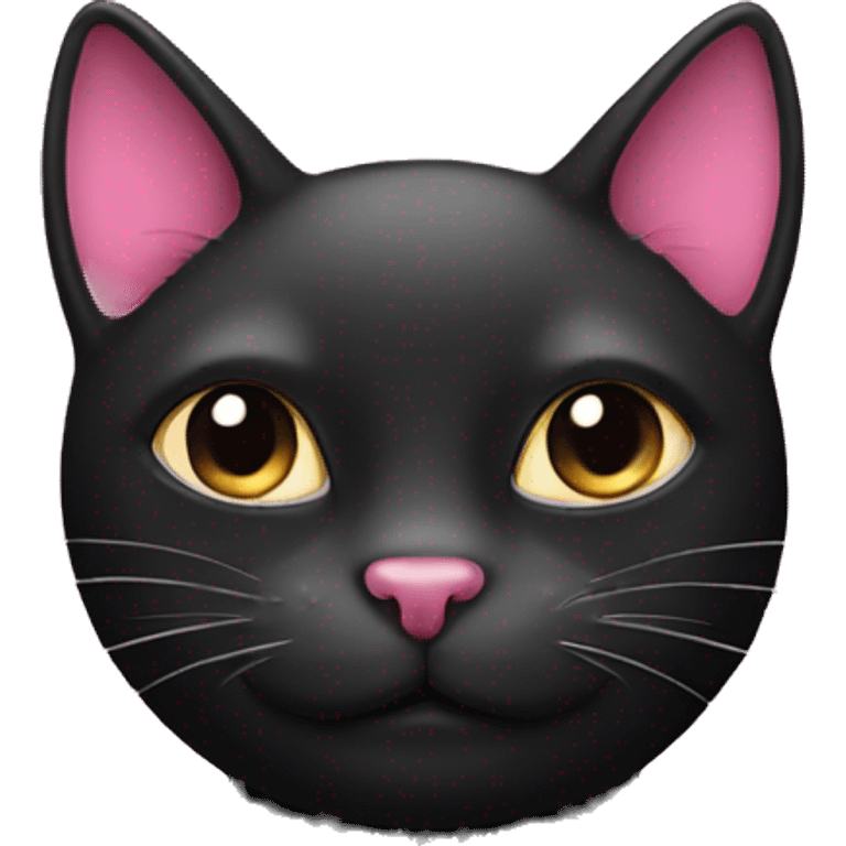 Black Cat with Pink Details emoji