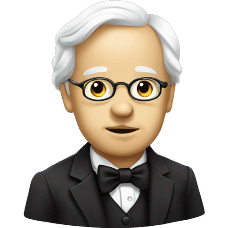 monochrome Stanislavsky with bow tie emoji