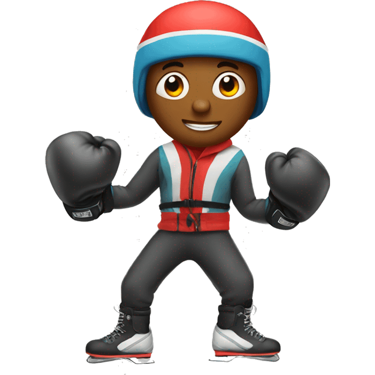 Skier with boxing gloves  emoji