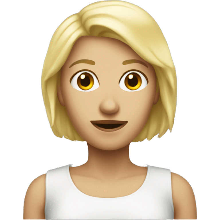 Muskulöse blonde Frau  emoji