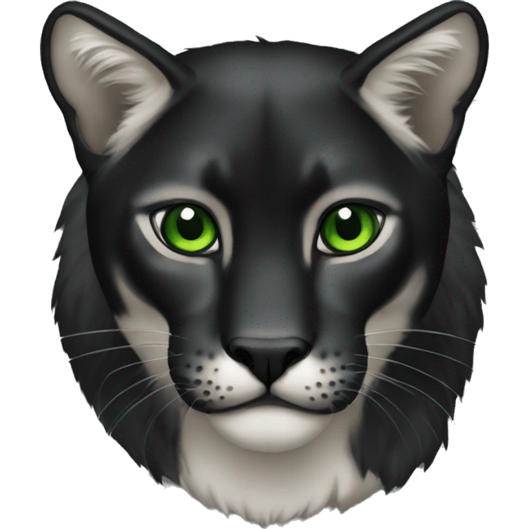 Animal pantera negra con ojos verdes emoji