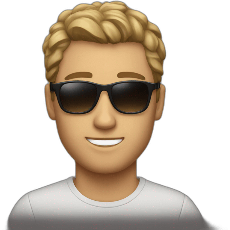 andrew tate with his sunglasses emoji