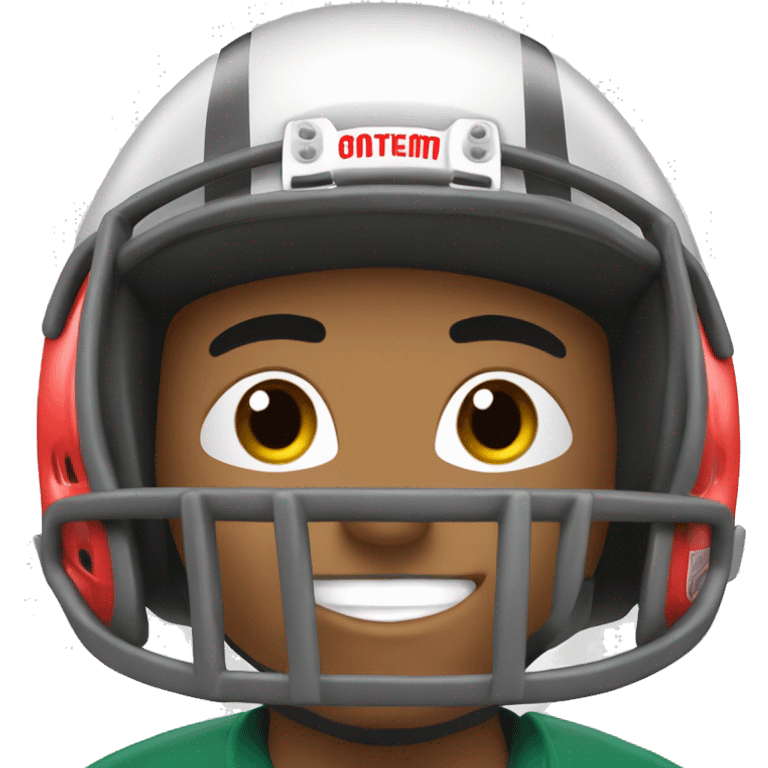 latino football player portrait in helmet of the colour #6CBAC6 emoji