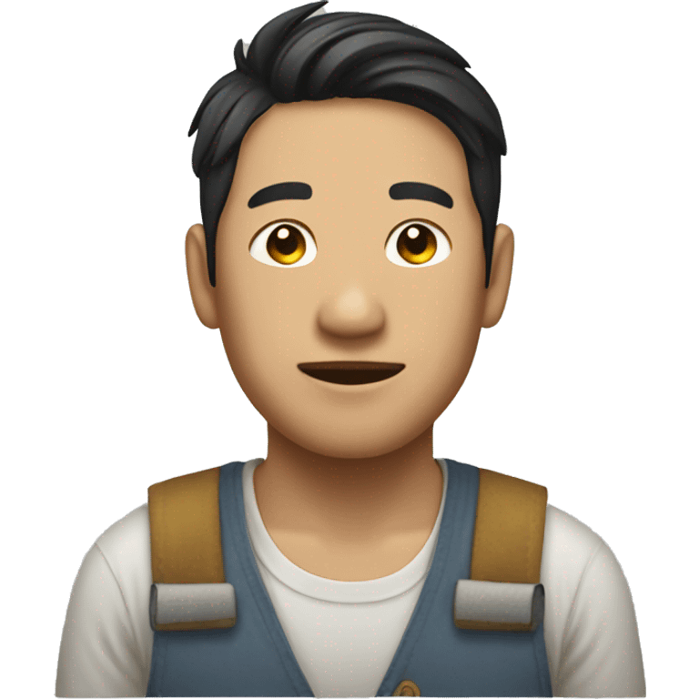 cotton worker asian man emoji