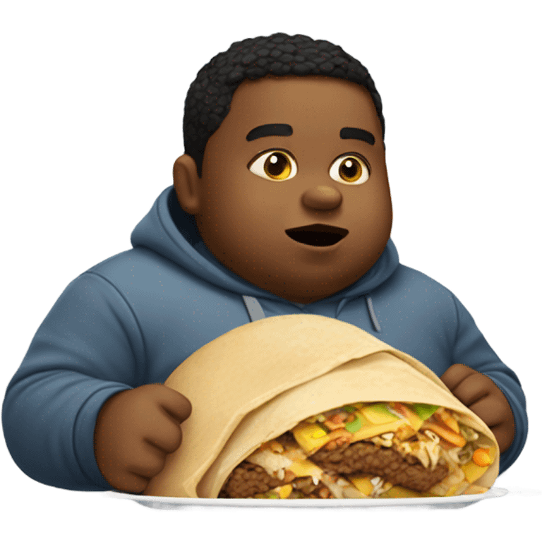 Fat kid eating burritos  emoji