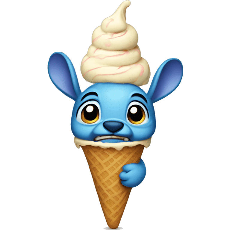 Stich whith ice cream emoji