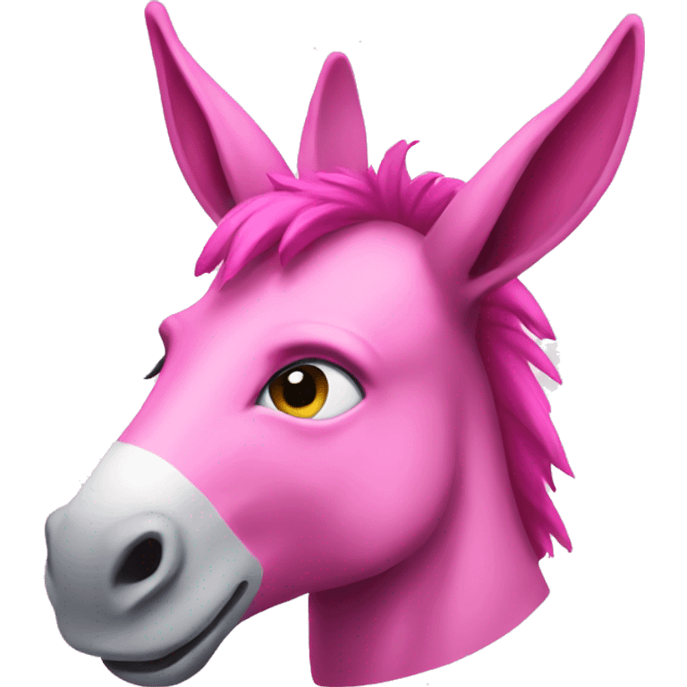 Pink donkey emoji