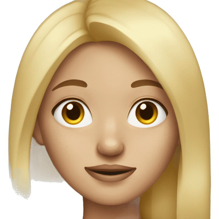 Blonde girl with freckles emoji