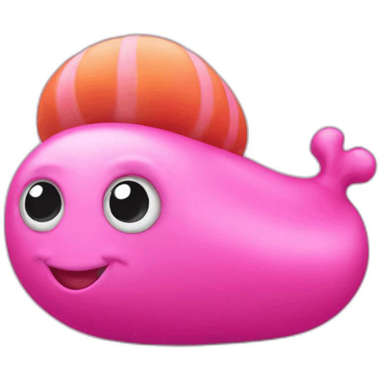 Pink slug with bikini emoji