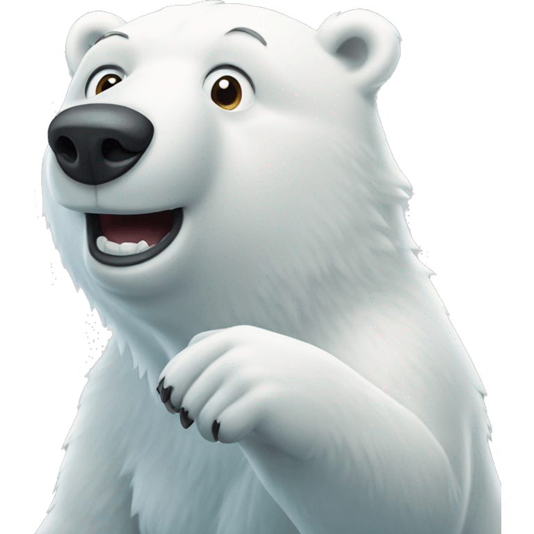 Polar bear hitting a  emoji