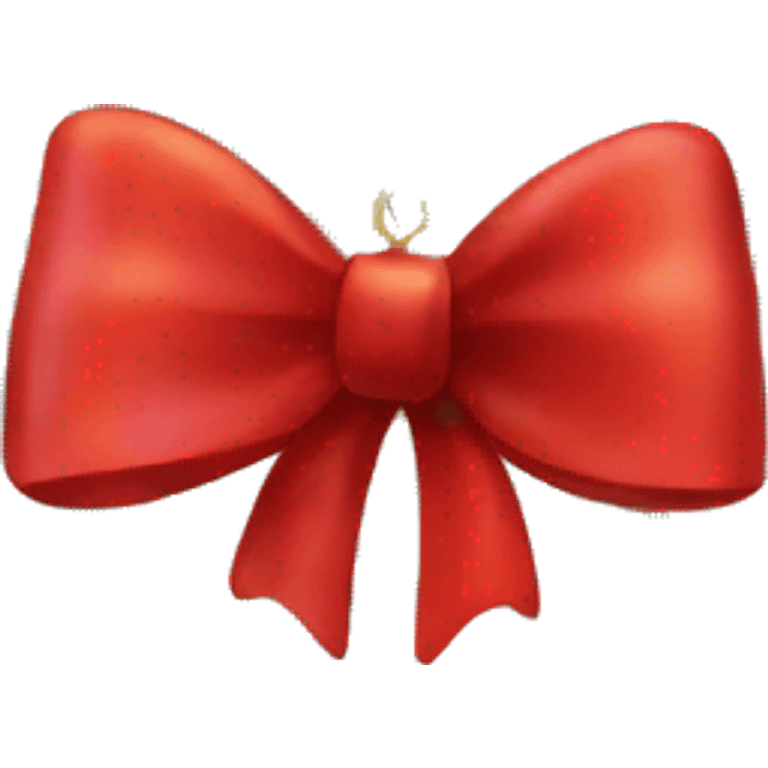 Red bow on a Christmas tree  emoji